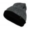 Knitted Cap Dual Color Black