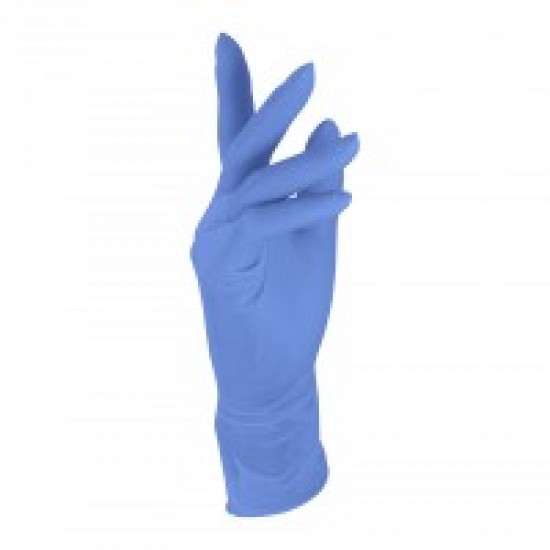 Nitrile Gloves 240mm latex free medium 1286M Blue (100)