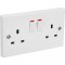 13A Twin 2G Switched Socket White